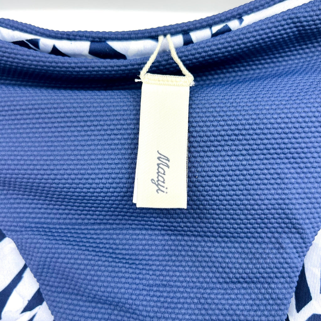MAAJI Women's Sublimity Reversible Bikini Bottom Large Indigo Blue Printed NWT