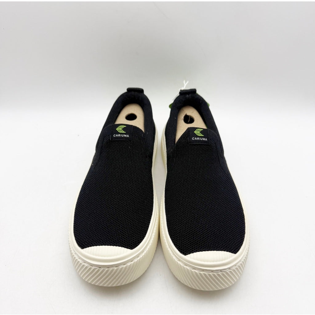 Cariuma IBI Slip On Casual Sneakers Womens 7.5 Black Knit Bamboo NIB