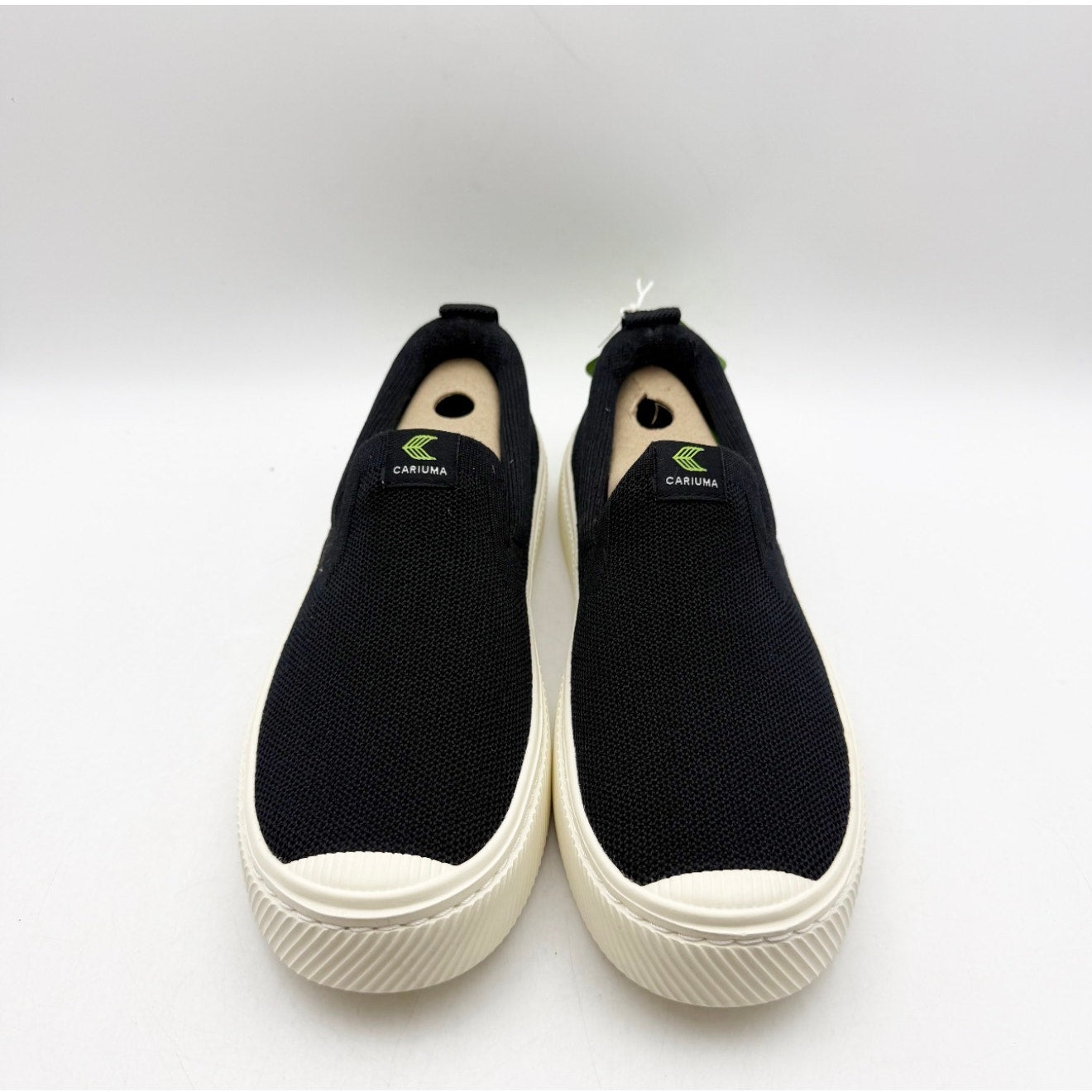 Cariuma IBI Slip On Casual Sneakers Womens 7.5 Black Knit Bamboo NIB