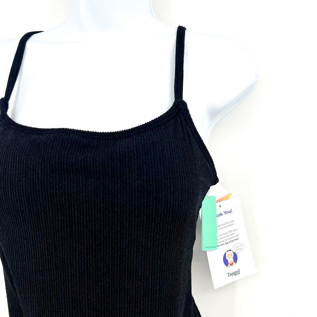 Pacifica x SUNSETS Women's Ariel One Piece Swimsuit Large Black Rib NWT