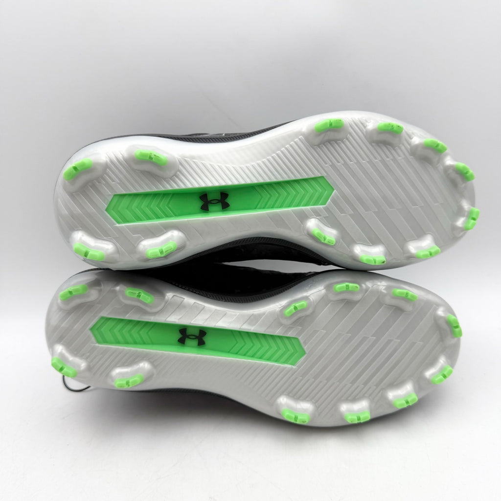 Under Armour Youth Harper 8 TPU Baseball Cleats US 4 Black Green NWOB