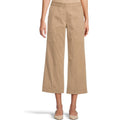 ELLIOT LAUREN Womens Wide Leg Crop Pants Size 8 Tan Driftwood Elastic Waist NWT