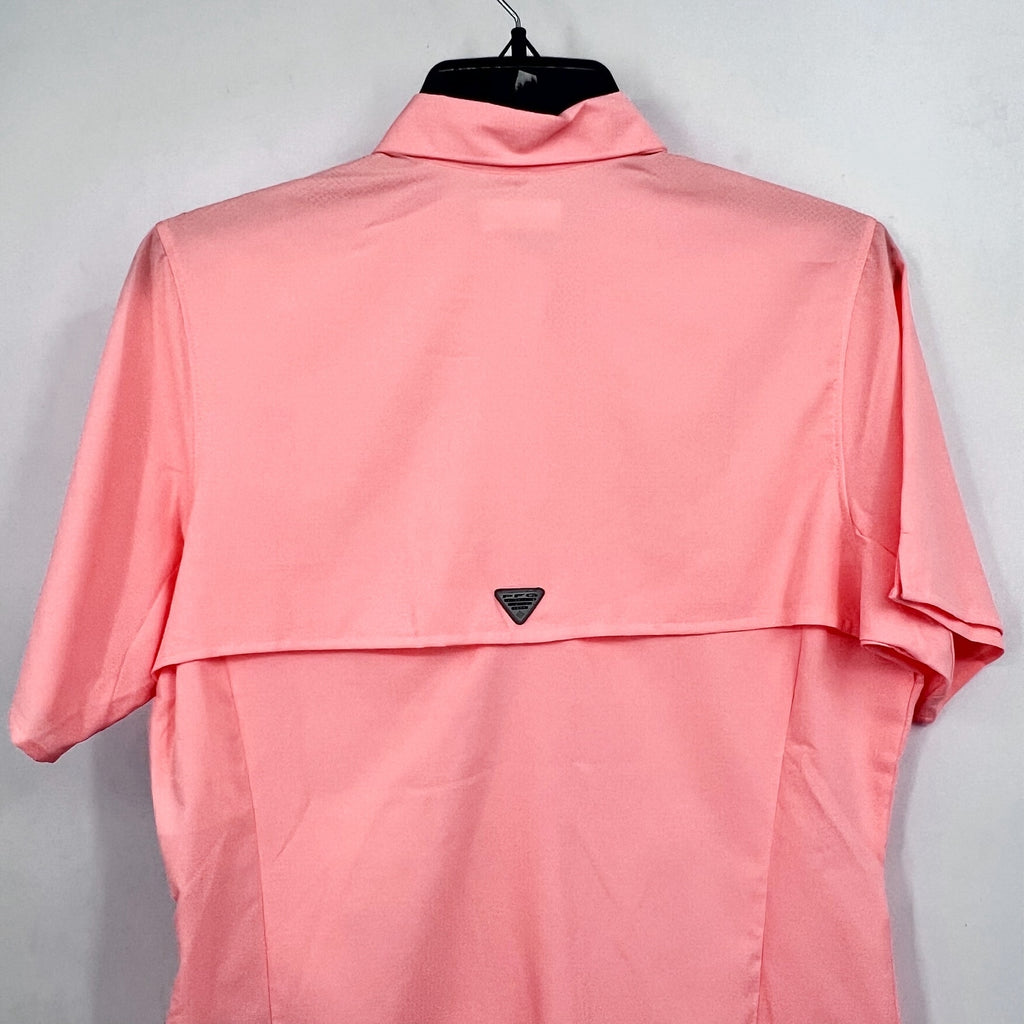 COLUMBIA Women's PFG Tamiami II Short Sleeve Shirt XS Pink Coral UPF 40+ NWT