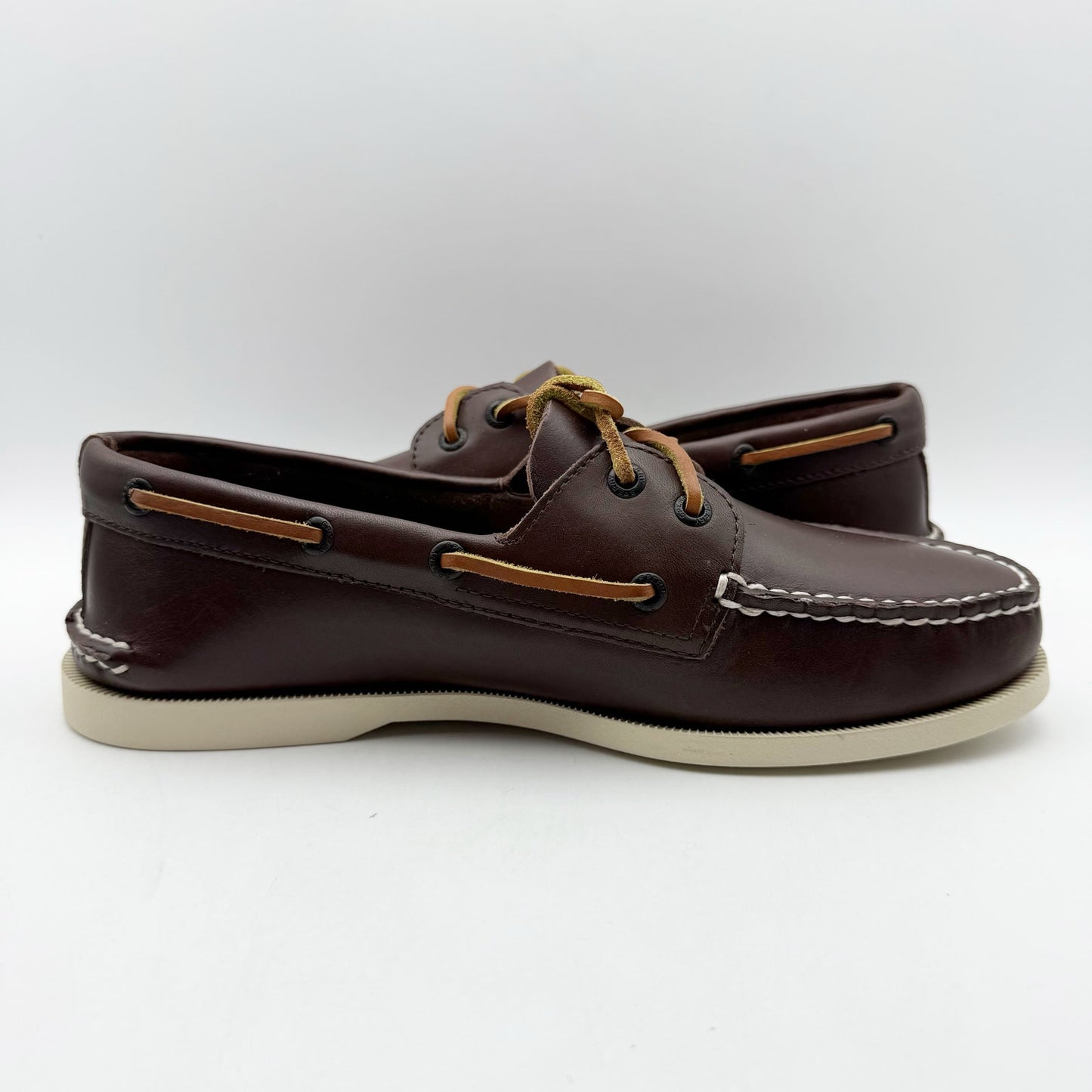 Sperry Mens Authentic Original 2-Eye Boat Shoes US 8 XW EU 41 Brown Leather NIB