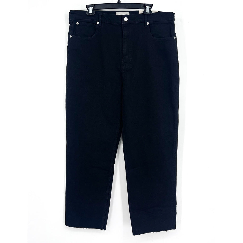 EVERLANE Womens The Way-High Jeans 33x30 US 16 Black Coal Straight Leg NWT