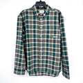 ADIDEM ASTERISKS Men's Button Down Flannel Shirt Small Green Plaid NWOT