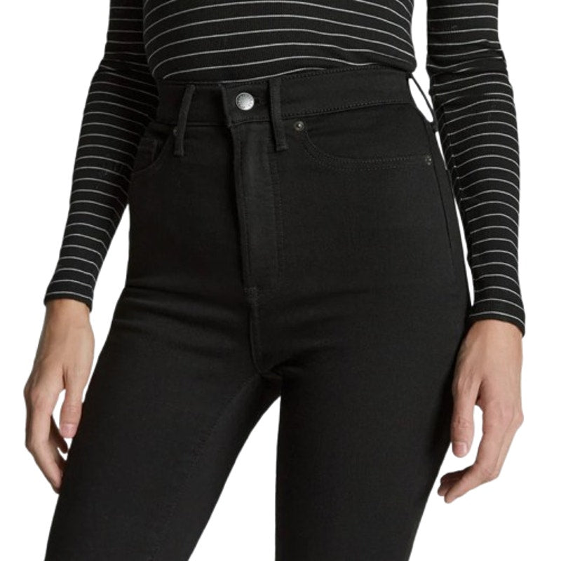 EVERLANE Womens Way-High Skinny Jeans 33x26 US 16 Crop Black Denim NWT