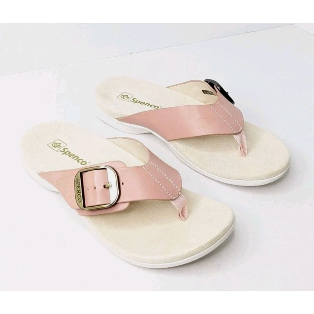 Spenco Women's Sierra Sandals Size 7.5 Pink Pale Blush Thong Flip Flop APMA NIB