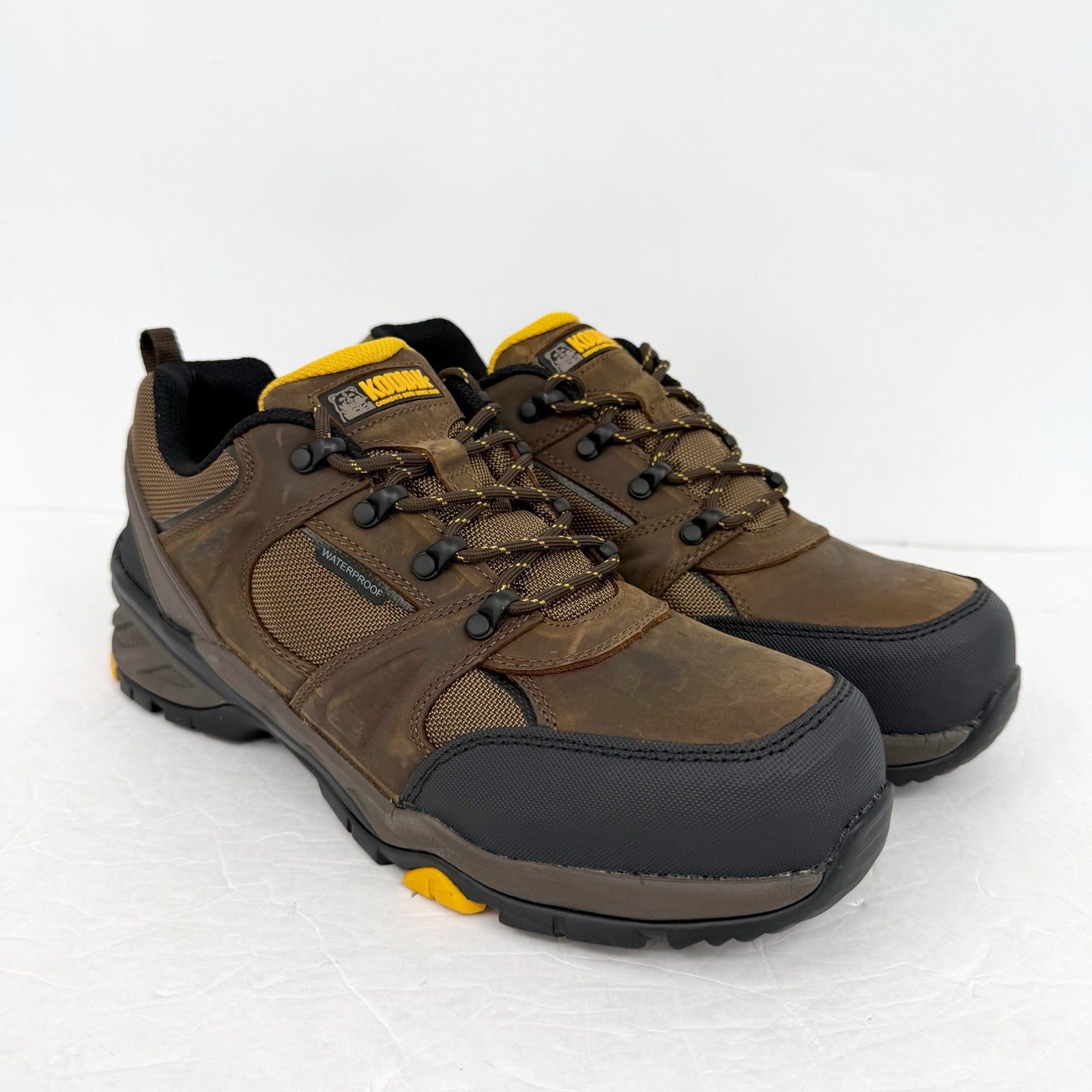 Kodiak Mens Rapid Work Sneakers US 11 Brown Leather WP Comp Toe EH NIB