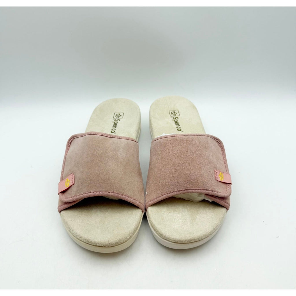 SPENCO Women's Charlotte Cloud Slide Sandals Size 6.5 Pink Coral Suede NIB