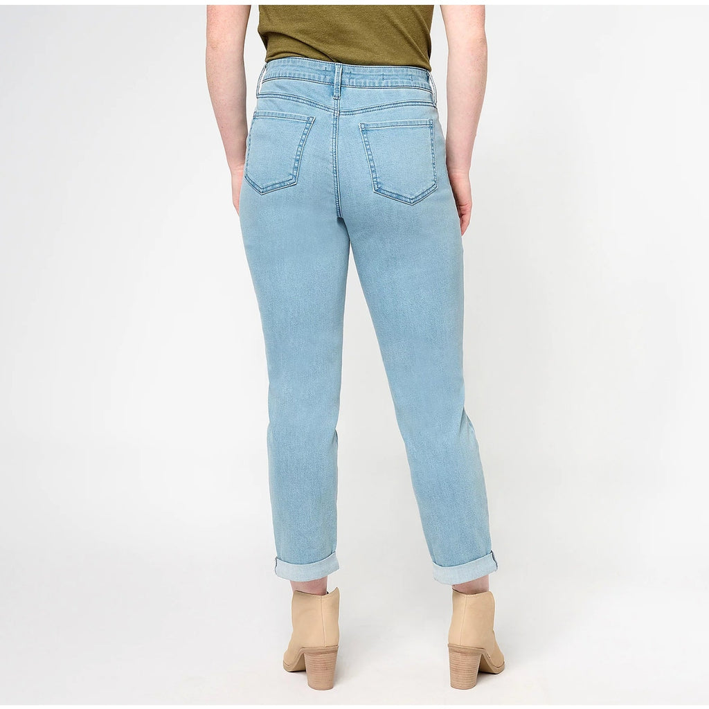 NYDJ Womens Margot Girlfriend Jeans Size 26W PETITE Kingston Blue NWT