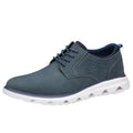 Johnston & Murphy Mens Jenkins Plain Toe Sneaker US 12 M Navy Nubuck Leather NIB