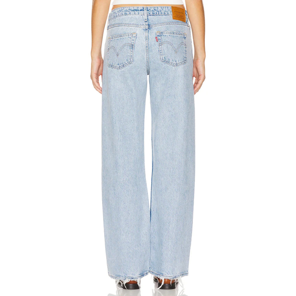 LEVI'S Womens Low Loose Straight Jeans 25x32 Size 0 Light Blue A5566-0001 NWT