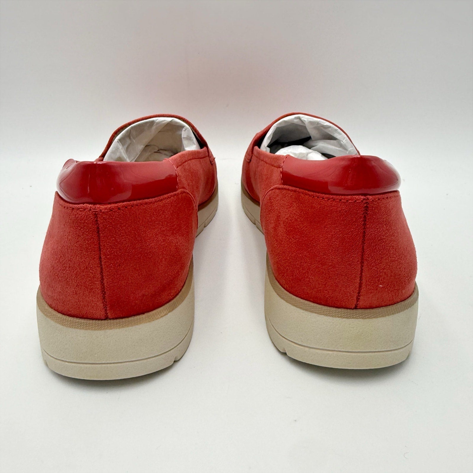 Dr. Scholls Womens Nice Day Loafers Size 9.5 M Red Microfiber NIB