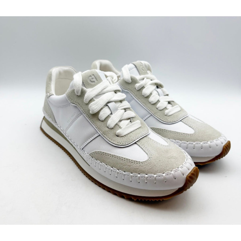 Cole Haan Womens Grandpro Premier Runners Size 7 White Silver Casual Sneaker NIB