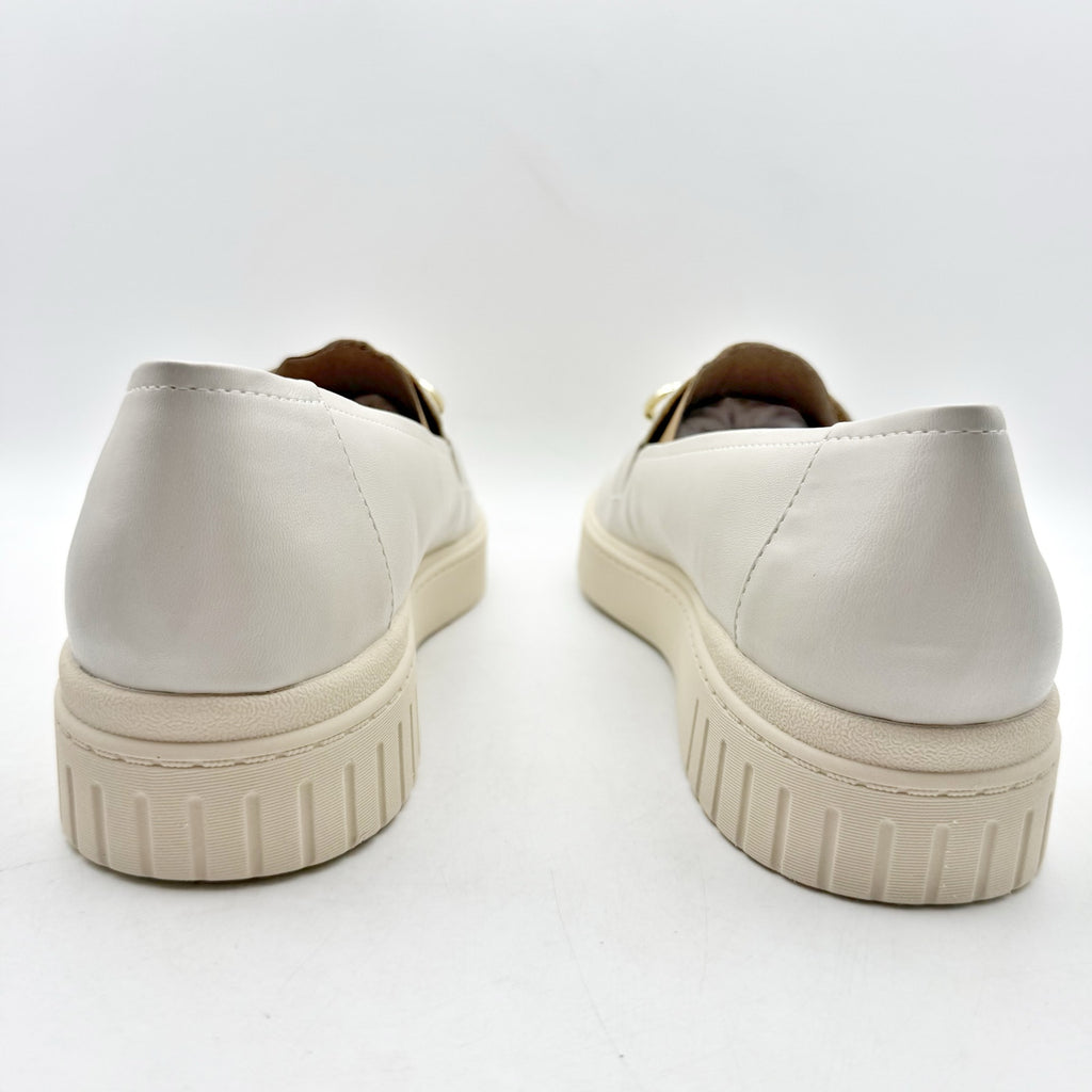 LifeStride Womens Genevabit Loafers Size 11 M EU 42 Bone Off White NIB
