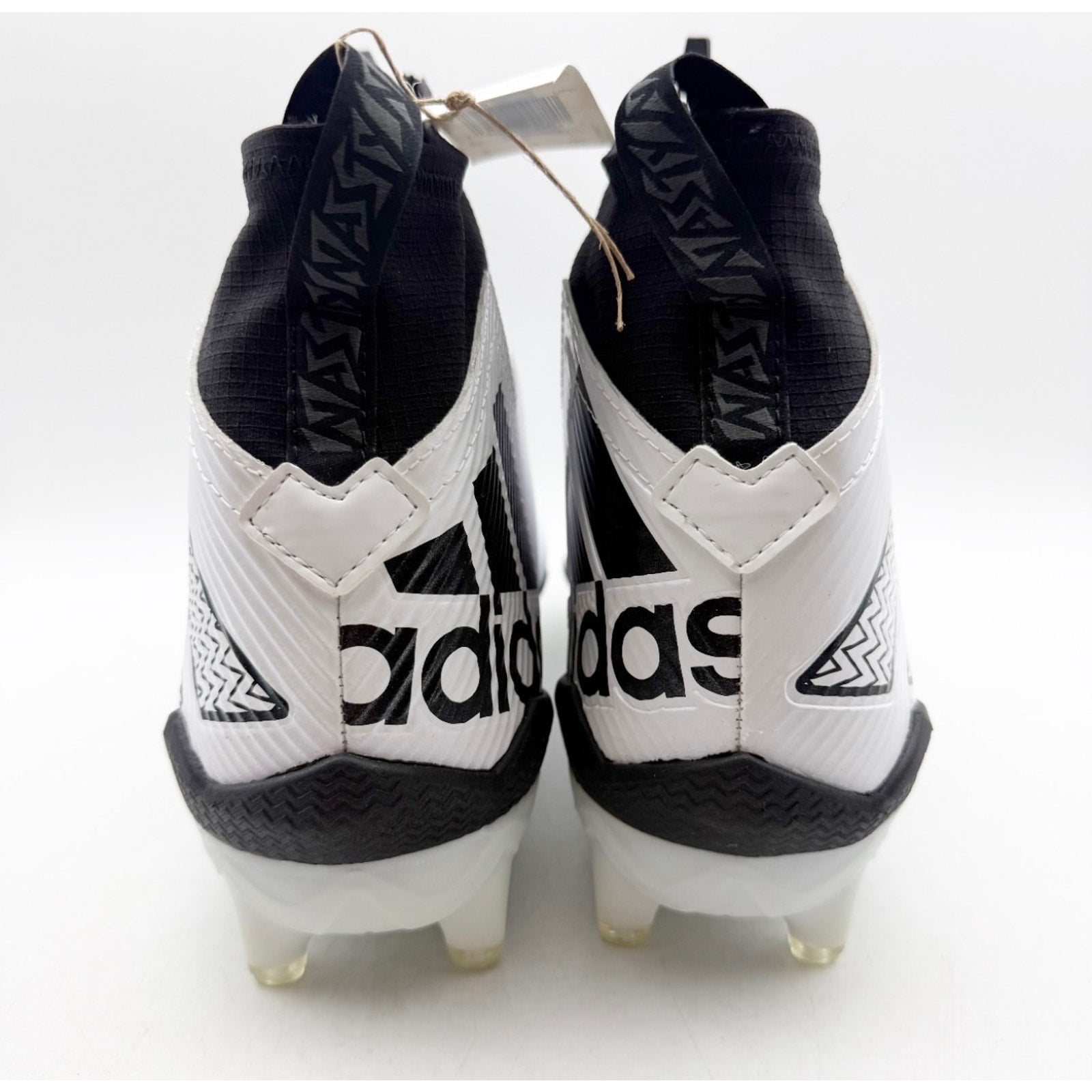 ADIDAS Men's Nasty 2.0 Football Cleats Size 11.5 White Black Zipper GV8306 NWOB