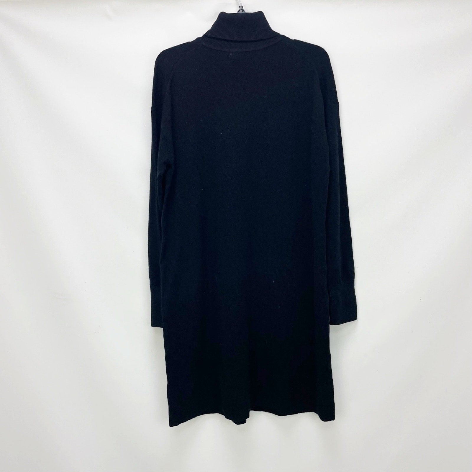 Everlane Womens The Cashmere Turtleneck Dress Large Black NWT