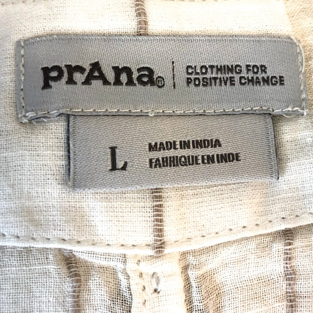 PRANA Women's Marina Bay Tunic Large White Swim Cover Up Short Sleeve NWT