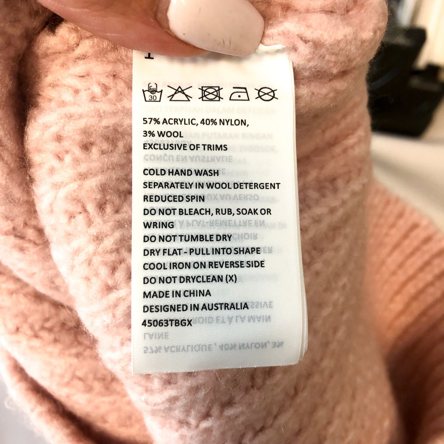 BARDOT JUNIOR Girl's Cozy Cable Knit Crewneck Sweater Size 14 Pink Potpourri NWT