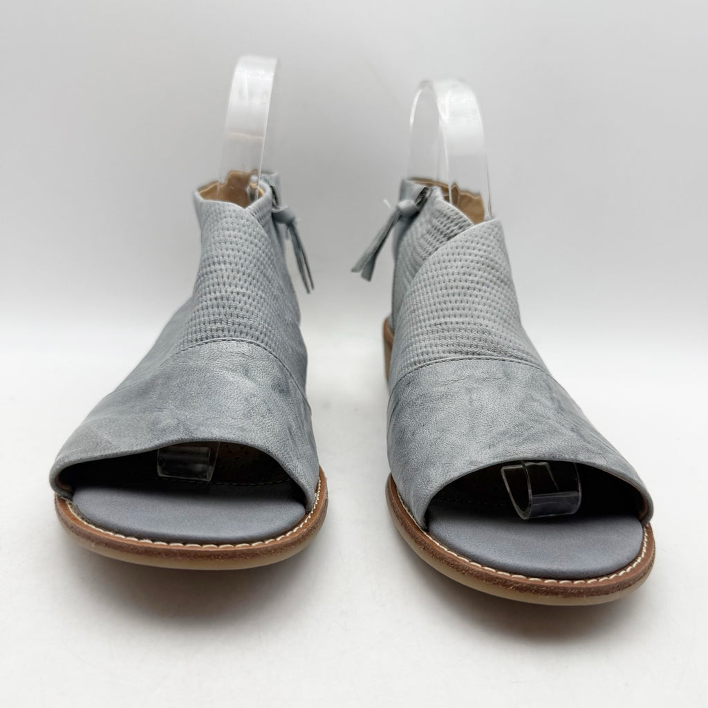 SOFFT Womens Natalia Heeled Sandals Size 7.5 M Grey Blue Suede NWOB