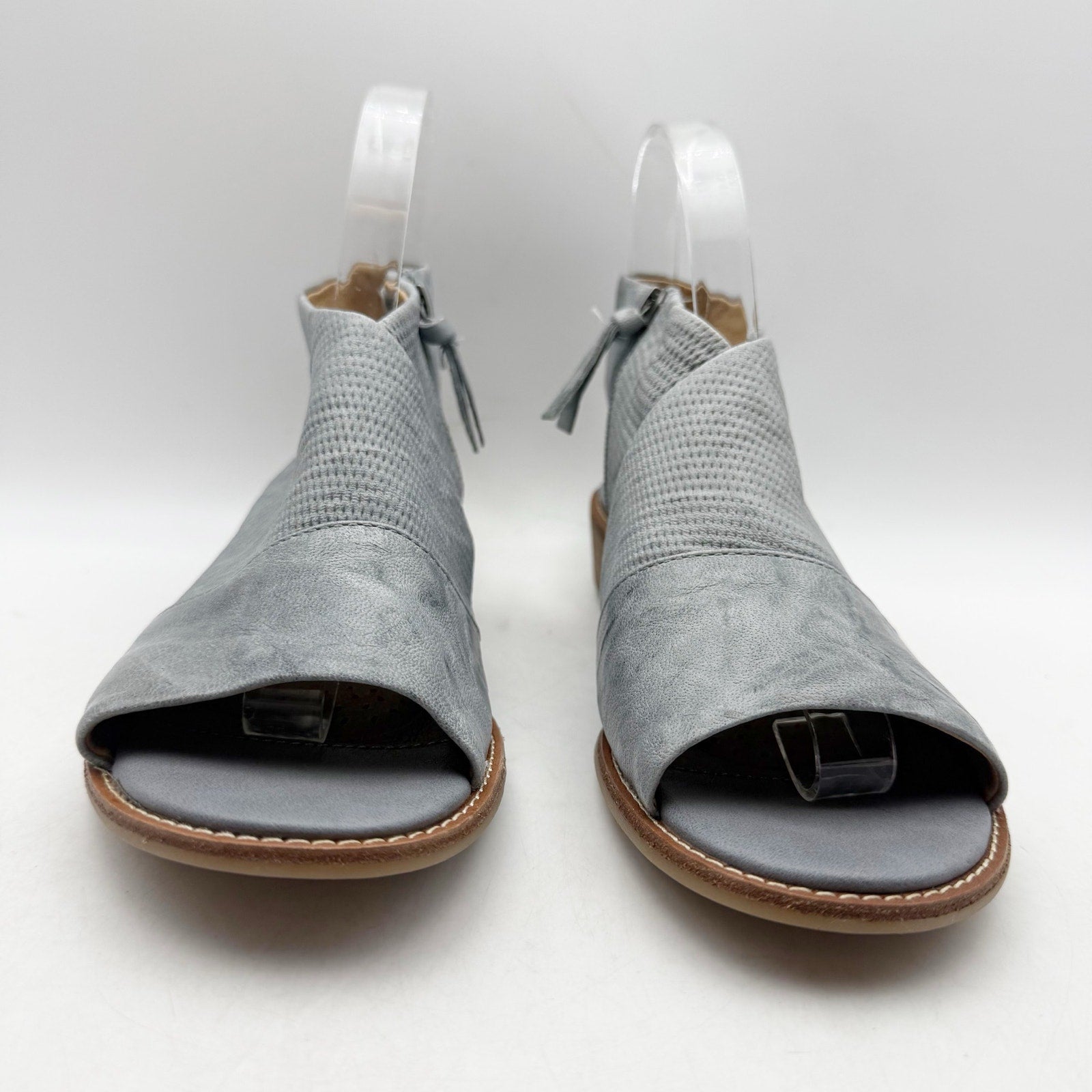 SOFFT Womens Natalia Heeled Sandals Size 7.5 M Grey Blue Suede NWOB