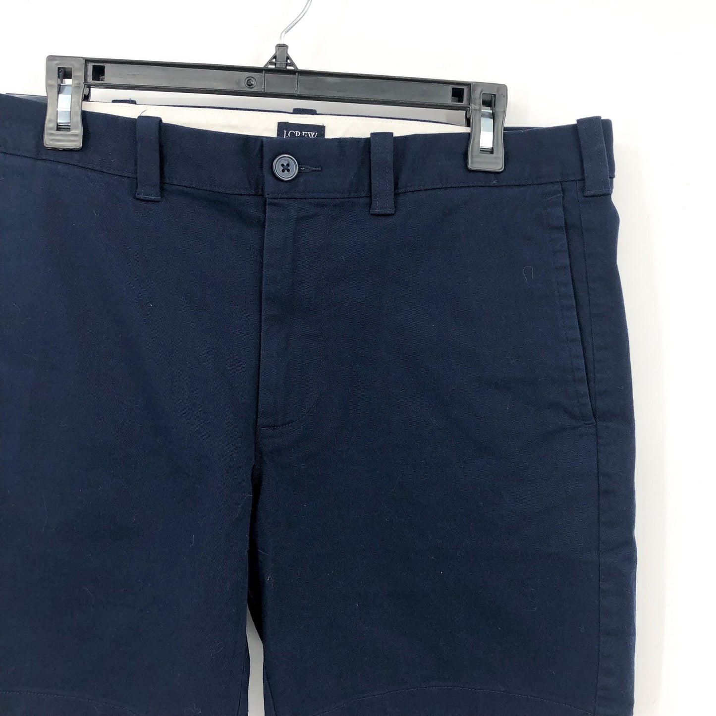 J.CREW Mens Flex Chino Short Size 33 Navy Blue Twill 7" Inseam LO923 NWT