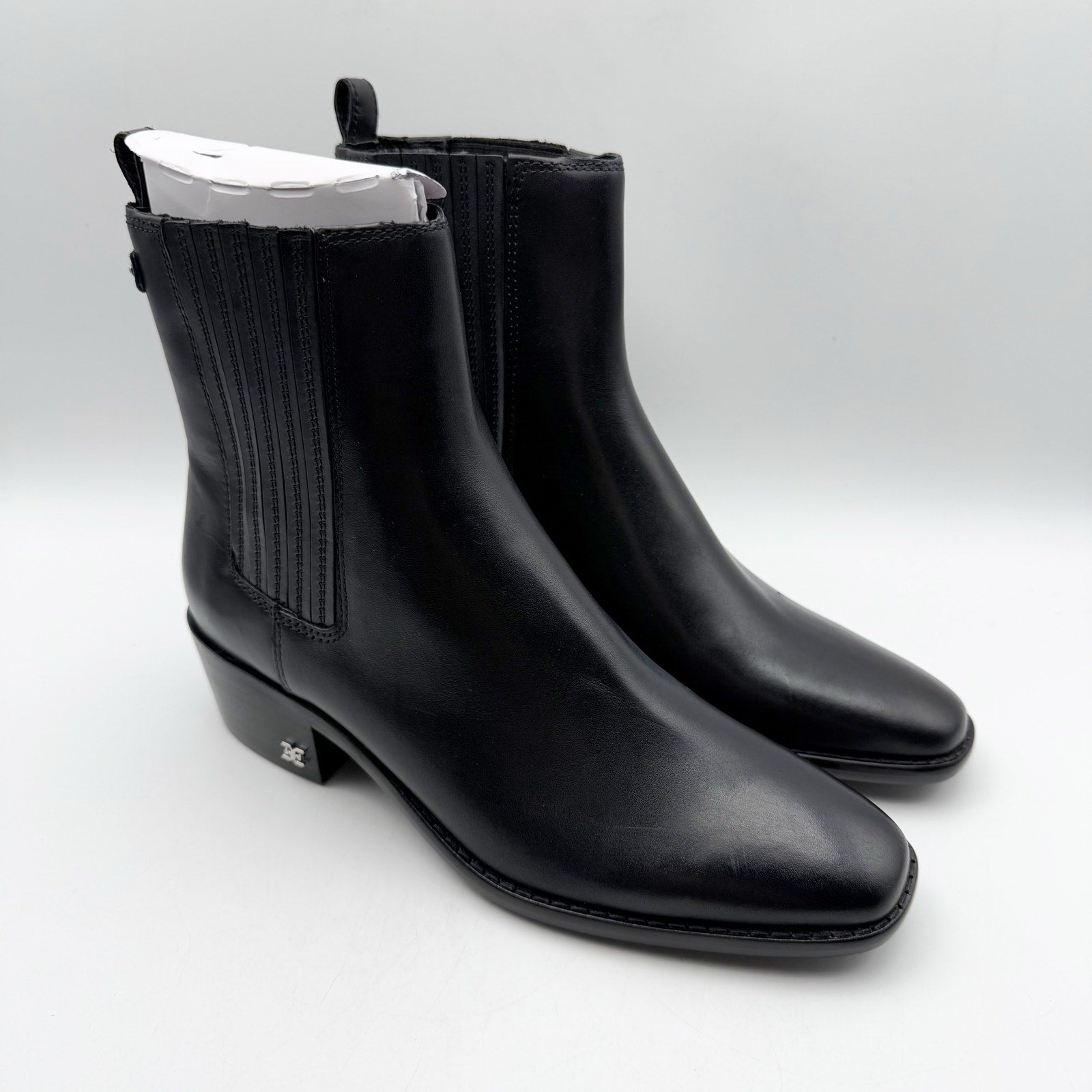 Sam Edelman Womens Bronson Ankle Boots Size 7.5 M EU 38 Black Leather NIB