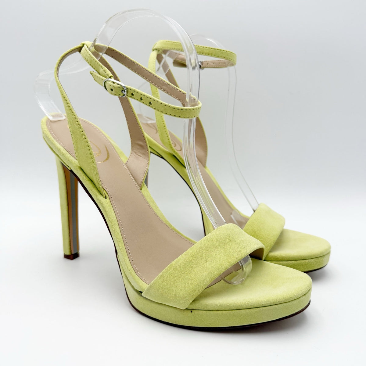 Sam Edelman Womens Jade Heeled Sandals Size 10 M Kiwi Green Suede NWOB