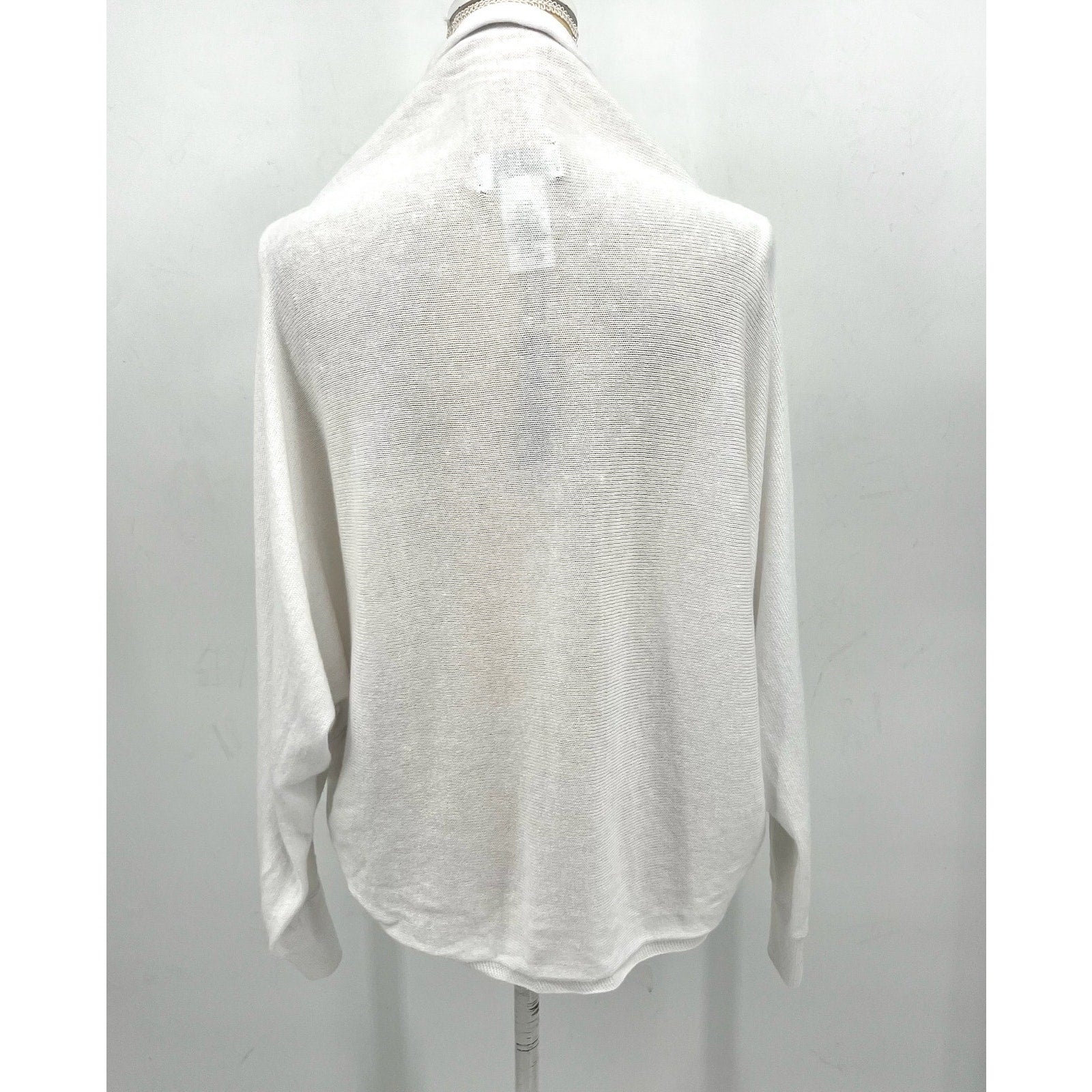 NIC + ZOE Women's Cotton Cashmere Shrug Cardigan Small White Long Sleeve NWT