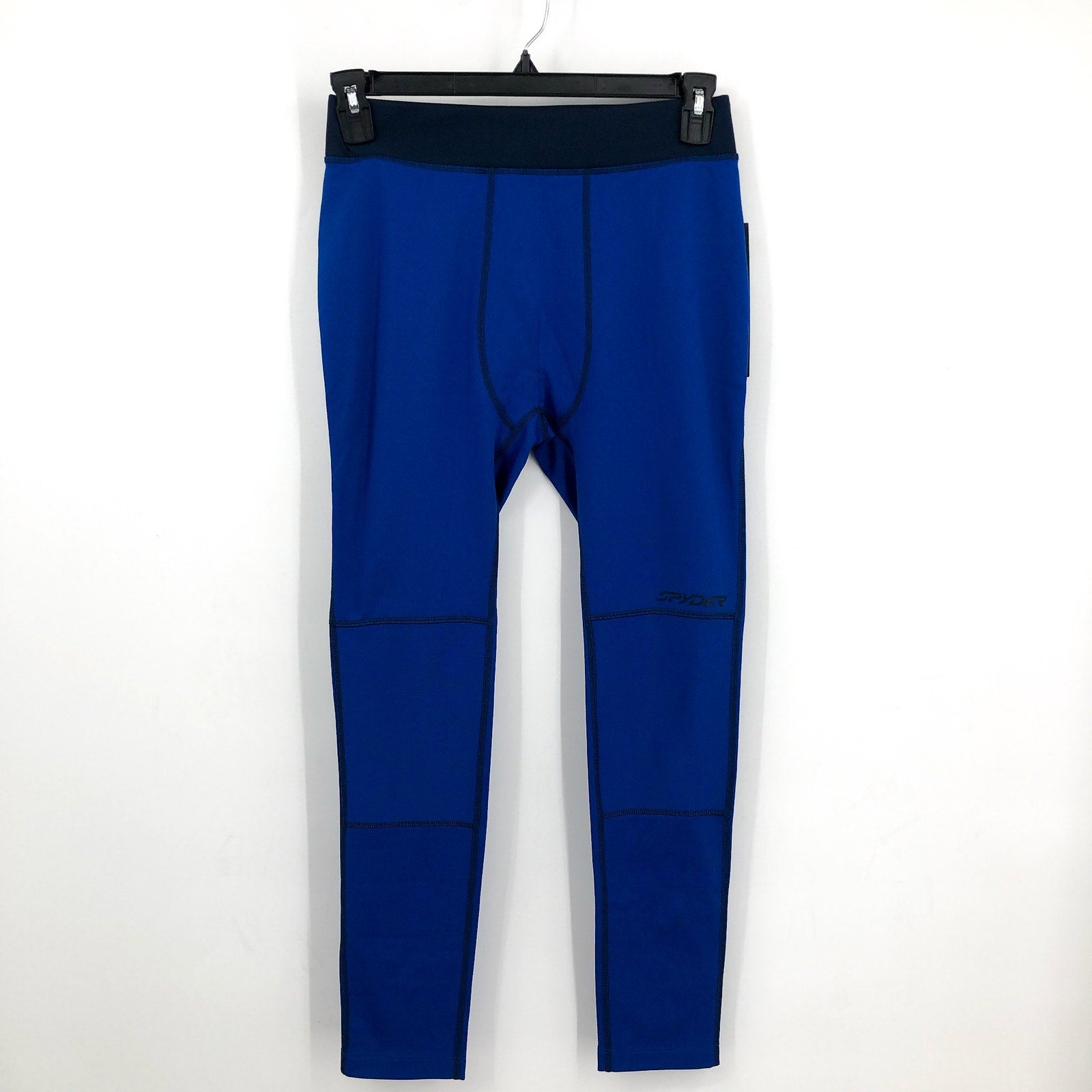 SPYDER Men's Charger Pants Small Electric Blue Leggings Base Layer UPF NWT