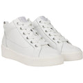 Naturalizer Womens Morrison Mid High Top Casual Sneakers US 6 White Leather NIB