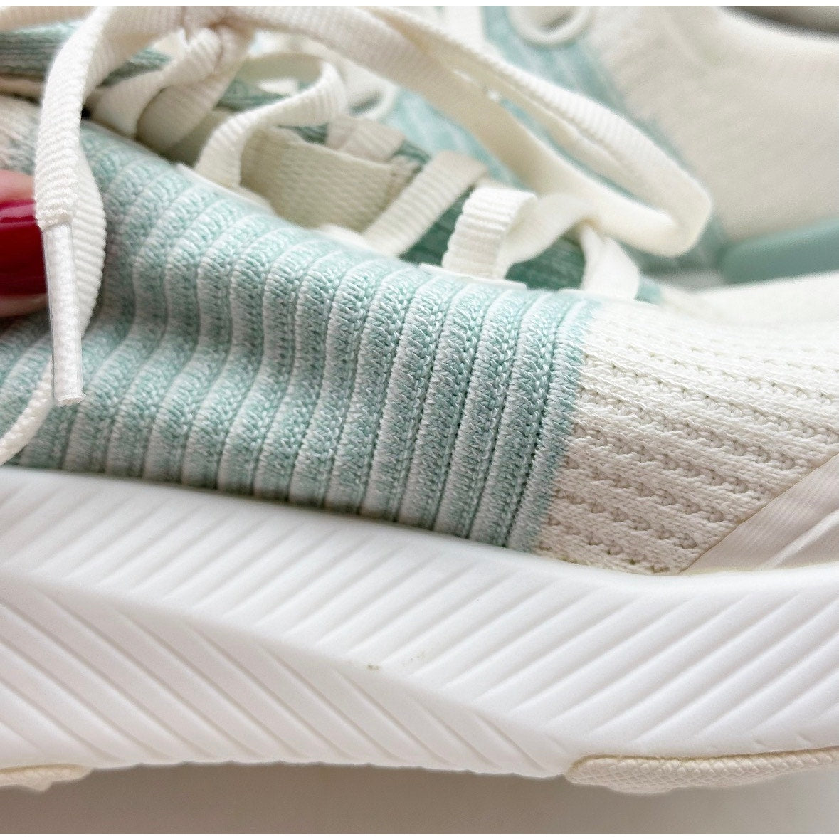 ALLBIRDS Womens Tree Glider Athletic Shoes Size 6 White Green NWOB