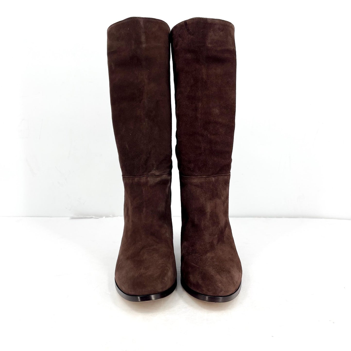 Lauren Ralph Lauren Artizan II Mid Calf Boots US 9.5 B EU 41 Brown Suede NWOB