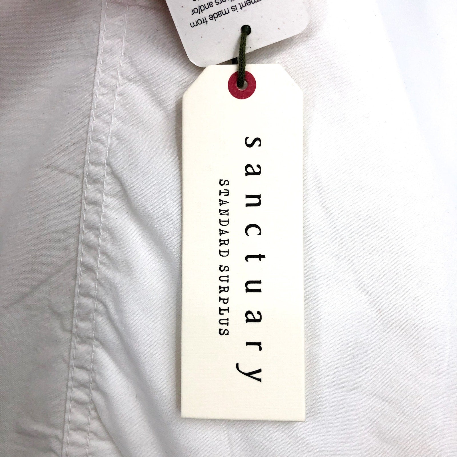 SANCTUARY Standard Cargo Shorts Womens 24W White Roll Cuff Patch Pocket NWT
