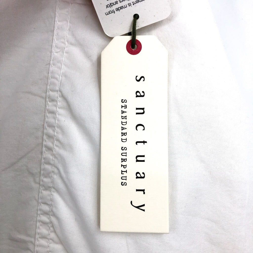 SANCTUARY Standard Cargo Shorts Womens 24W White Roll Cuff Patch Pocket NWT