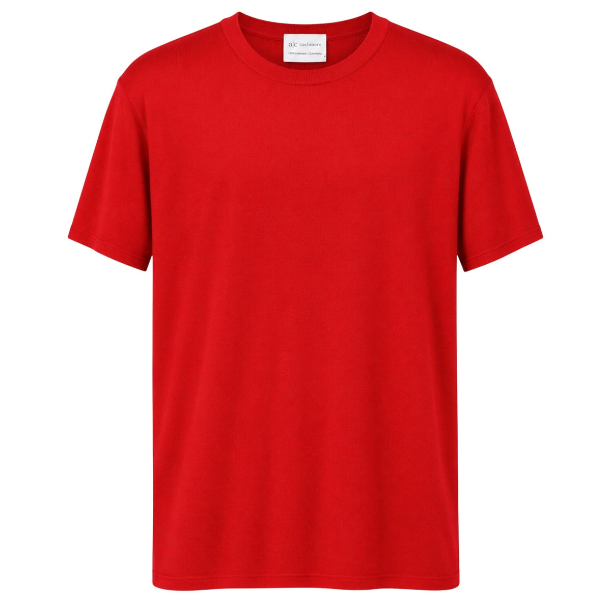 ACTIVE CASHMERE Men's Short Sleeve Fine Cashmere T-Shirt Medium Red NWT