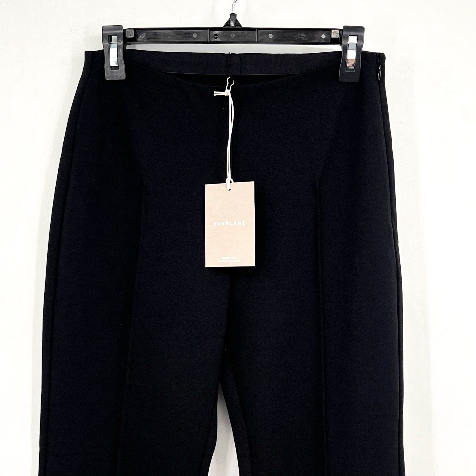 EVERLANE Women's The Dream Kick Flare Pants Medium Black Flat Front NWT
