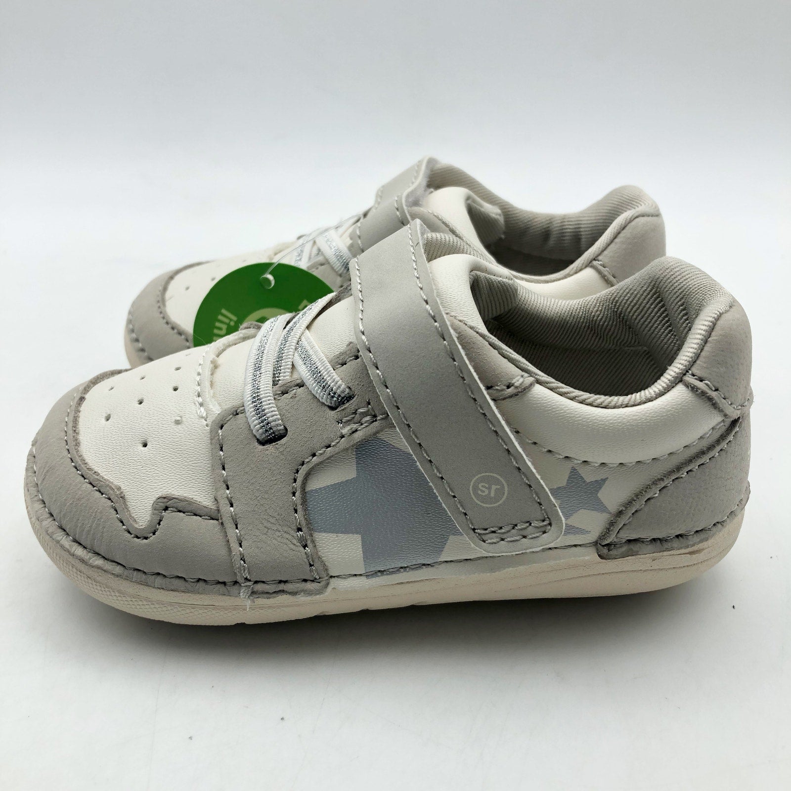 Stride Rite Infant Toddler SM Waverly Ecru Sneaker 3 WIDE Shoes Off White NIB