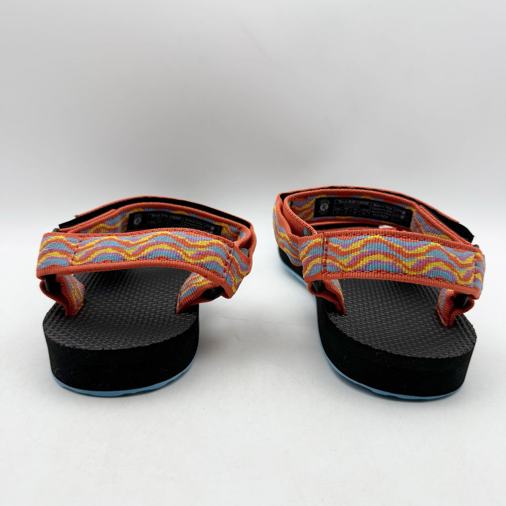 Teva Womens Original Universal Revive Sandals Size 6 EU 37 Orange Blue NIB