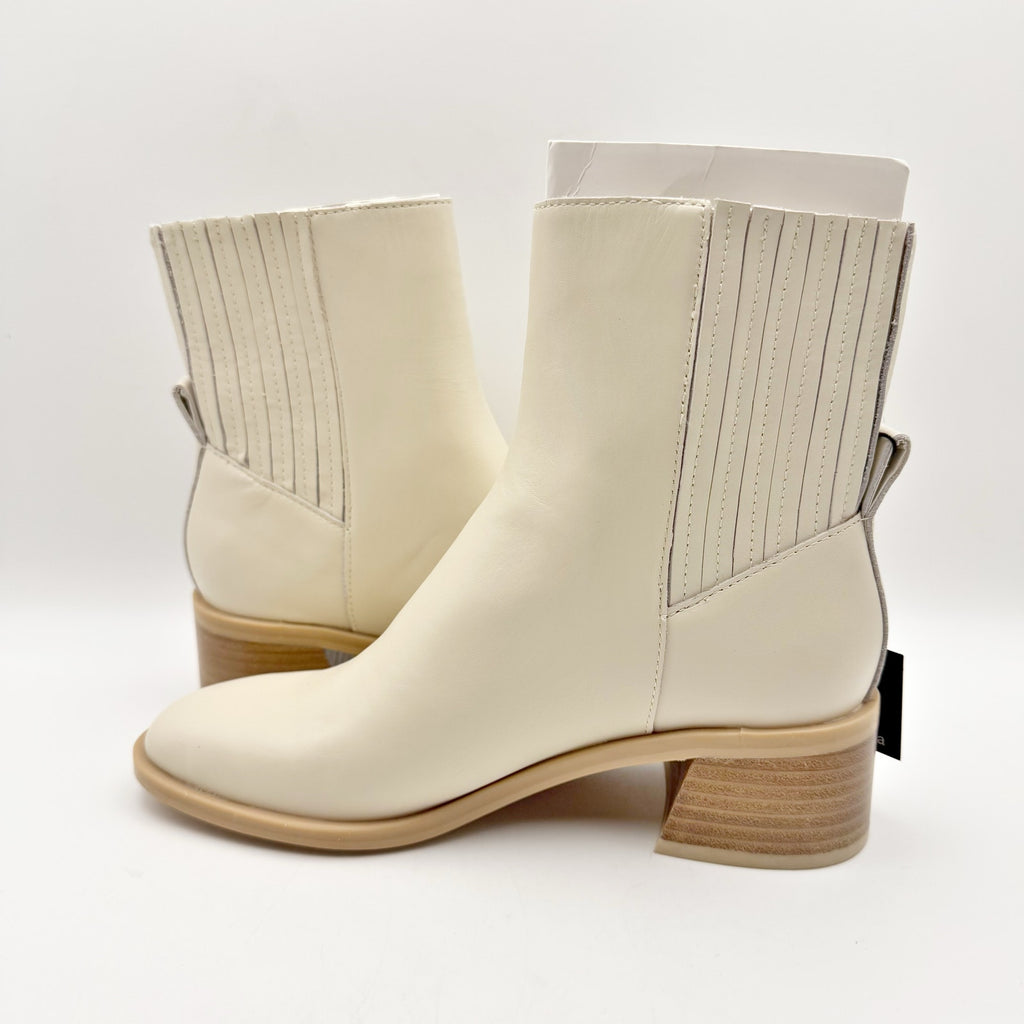 Dolce Vita Womens Linny H2O Ankle Bootie Size 6 M EU 36 Cream Ivory Leather NIB