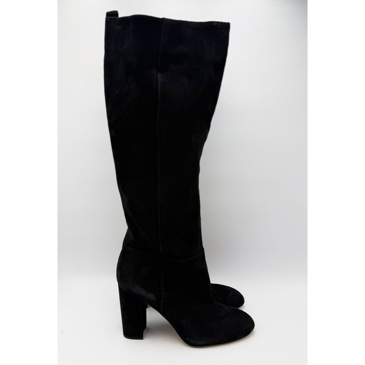 Sam Edelman Womens Caprice Heeled Knee High Boots Size 7.5 Black Suede NWOB