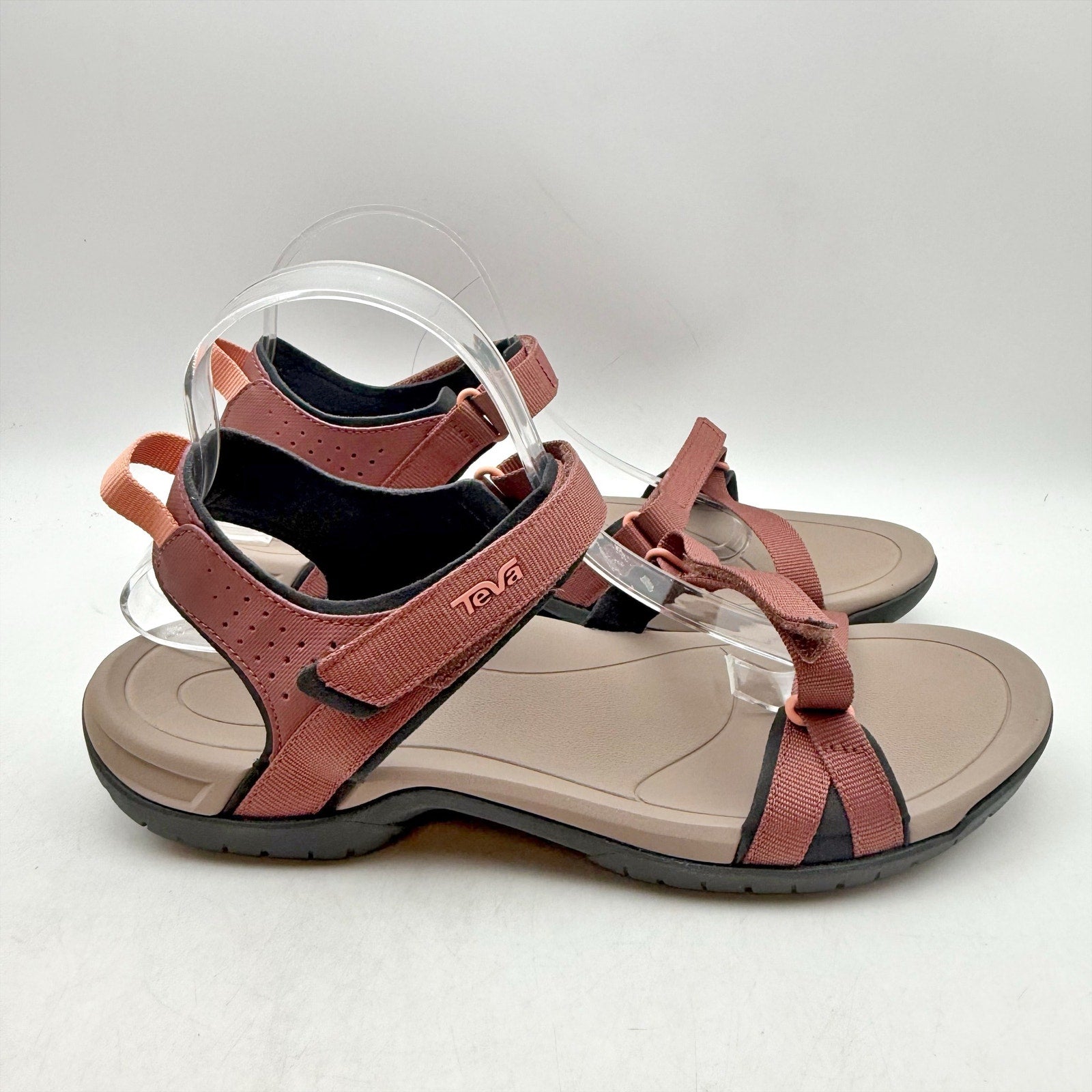 TEVA Womens Verra Sport Sandals Size 11 EU 42 Red Brown Quick Dry NIB
