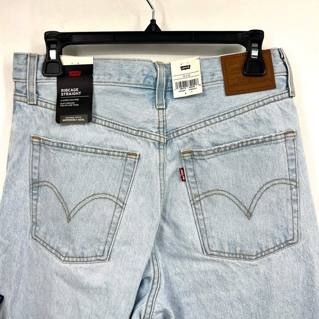 LEVI'S Women's Ribcage Straight Ankle Jeans 29x27 US 8 Light Wash 72693-0110 NWT