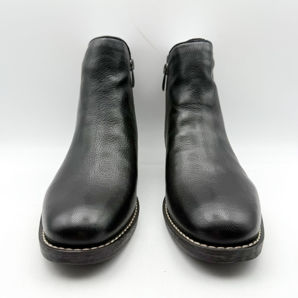 Franco Sarto Womens Marcus Ankle Bootie Size 7 M EU 37 Black Leather Boots NIB