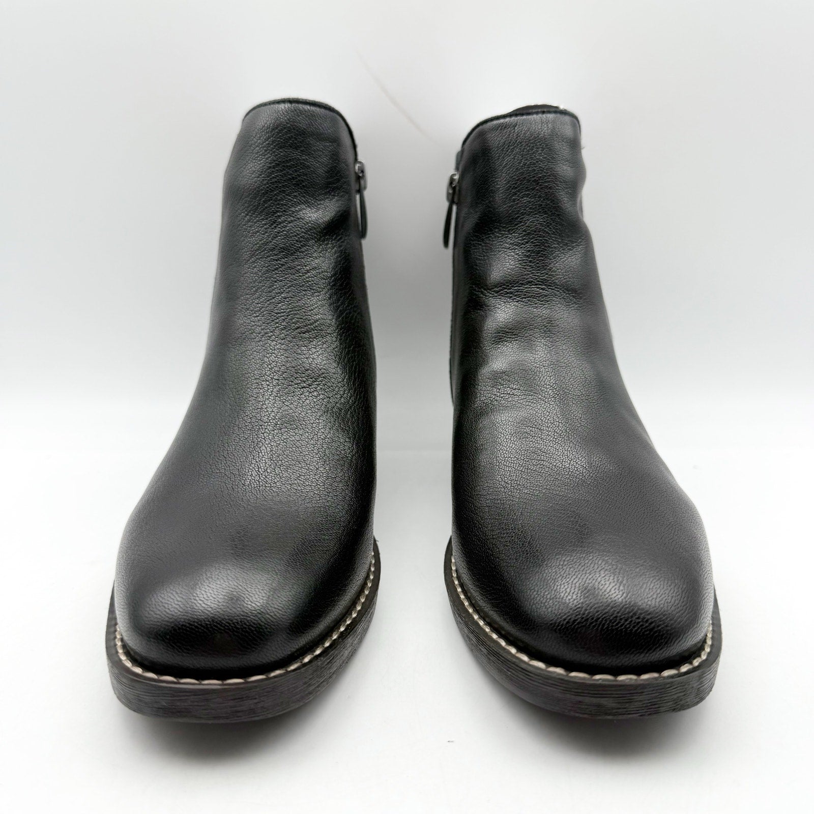 Franco Sarto Womens Marcus Ankle Bootie Size 7 M EU 37 Black Leather Boots NIB