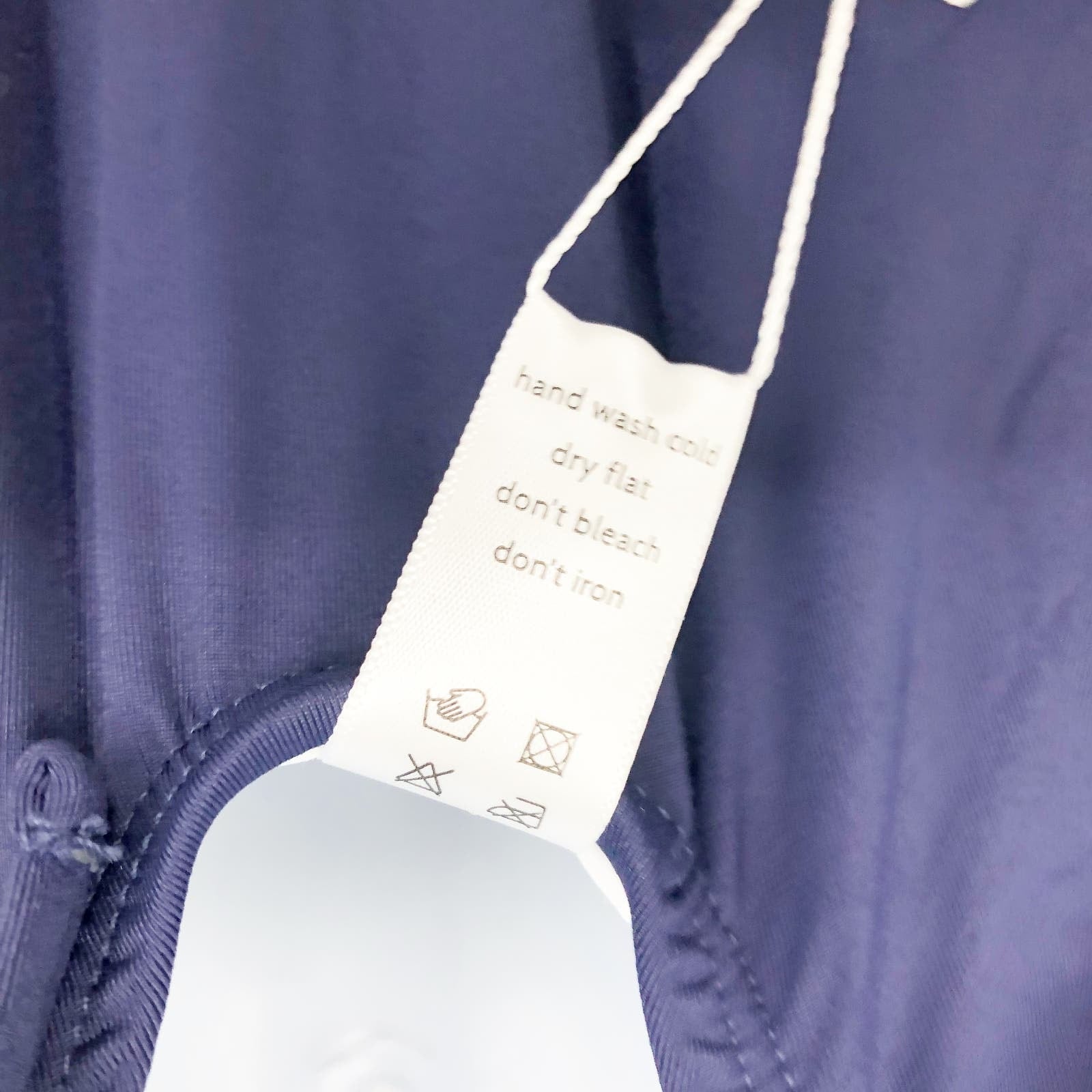 ANDIE SWIM Bali One Piece Swimsuit Small Tall 4-6 Navy Blue Deep Plunge Neck NWT