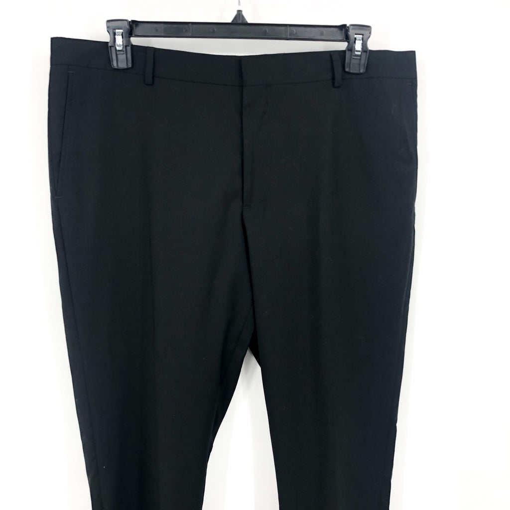 NORDSTROM Men's Tech-Smart Dress Pants Size 38R Black Trim Fit Trouser NWOT
