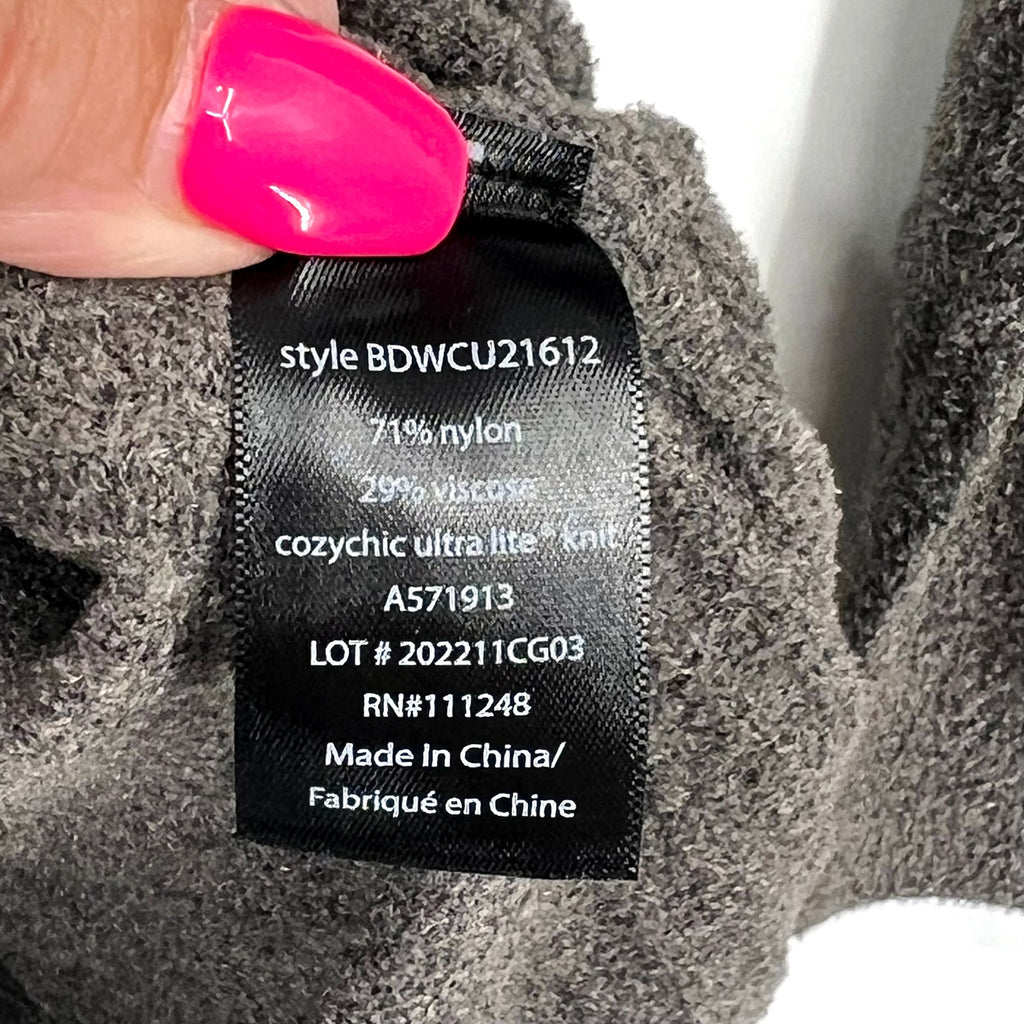 BAREFOOT DREAMS CozyChic Ultra Lite Tunic Top Small Mineral Gray V-Neck NWT