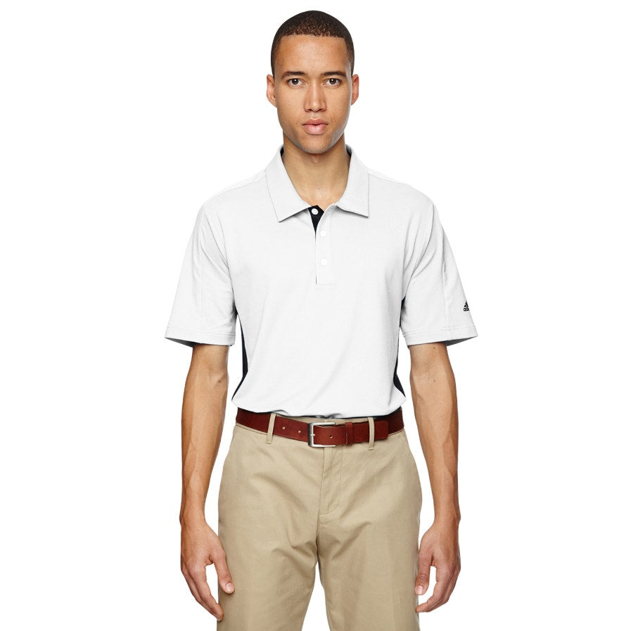 ADIDAS Men's Puremotion Colorblock 3-Stripes Polo Shirt Medium White Black NWT